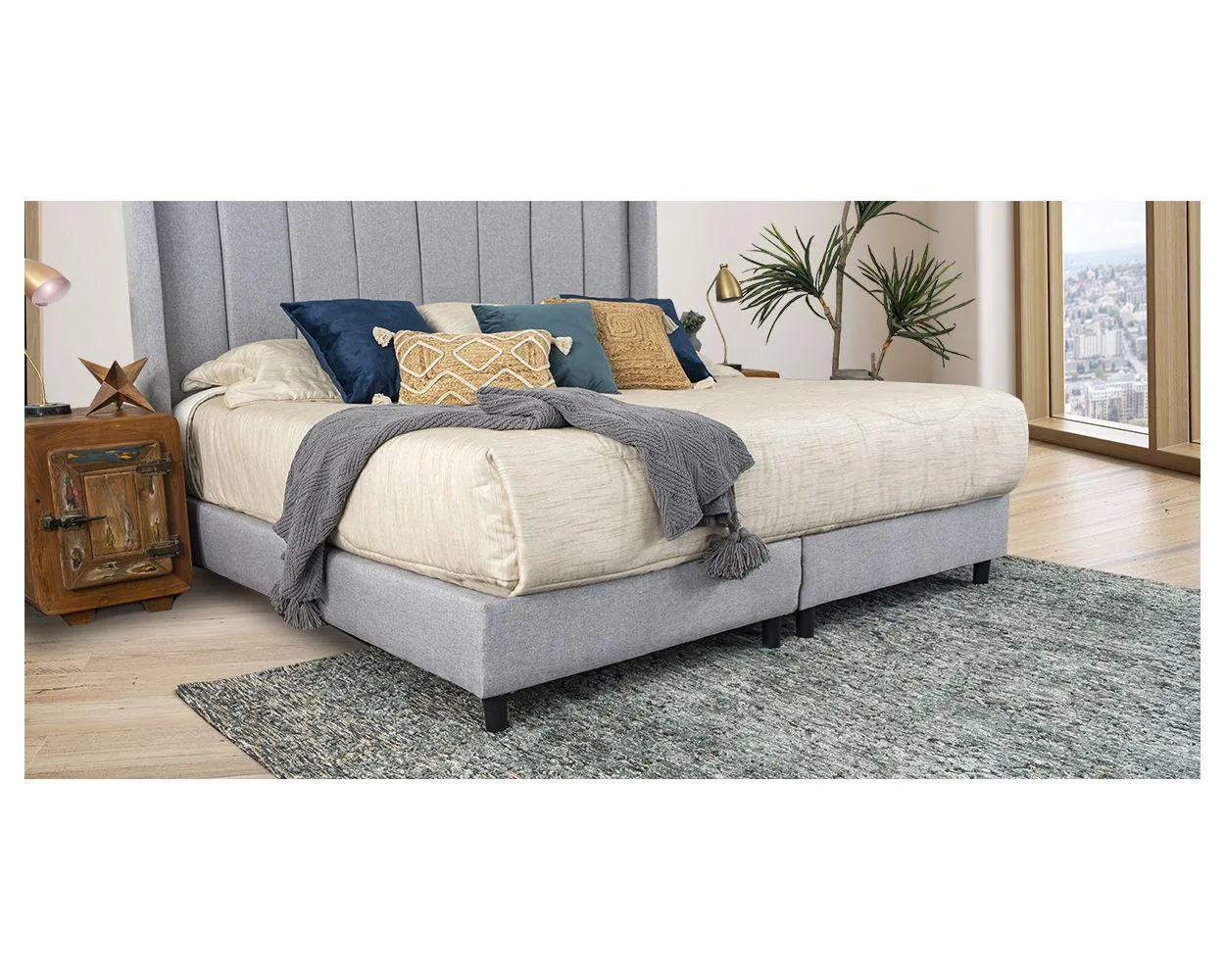 Base De Cama King Size Merea Plata