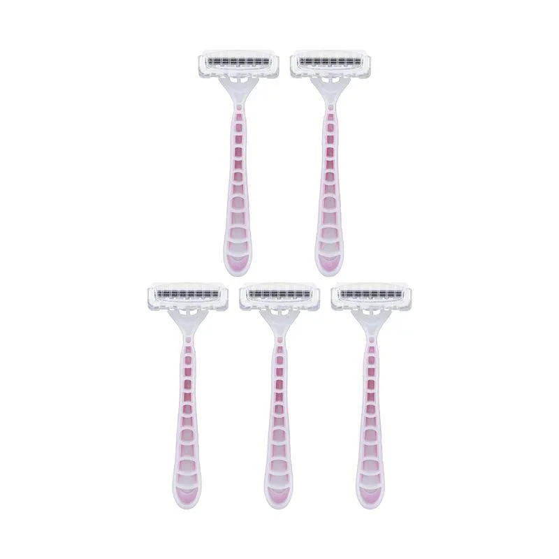 Rastrillos Para Mujer De 3 Hojas Rosas 5 Piezas