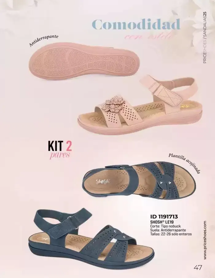 Catálogo de SANDALIAS | CONFORT | 2025 | 1E 11 de marzo al 31 de agosto 2025 - Pagina 47