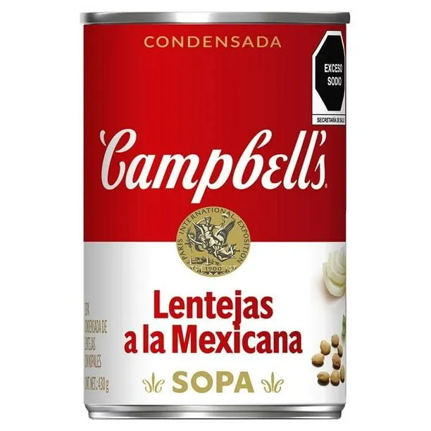 Sopa Campbell's lentejas a la mexicana 430 g