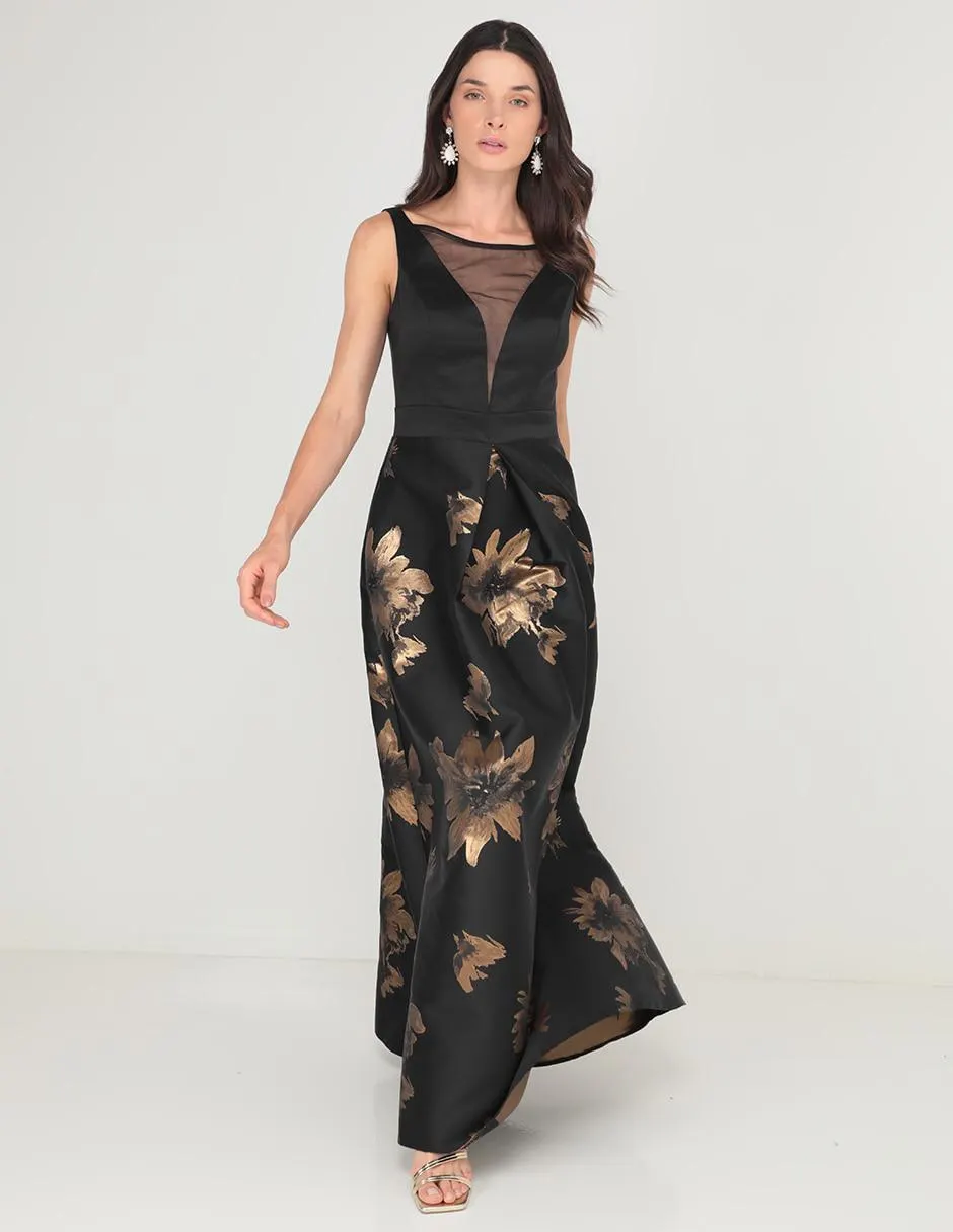 Vestido maxi de fiesta Ema Valdemossa escote profundo