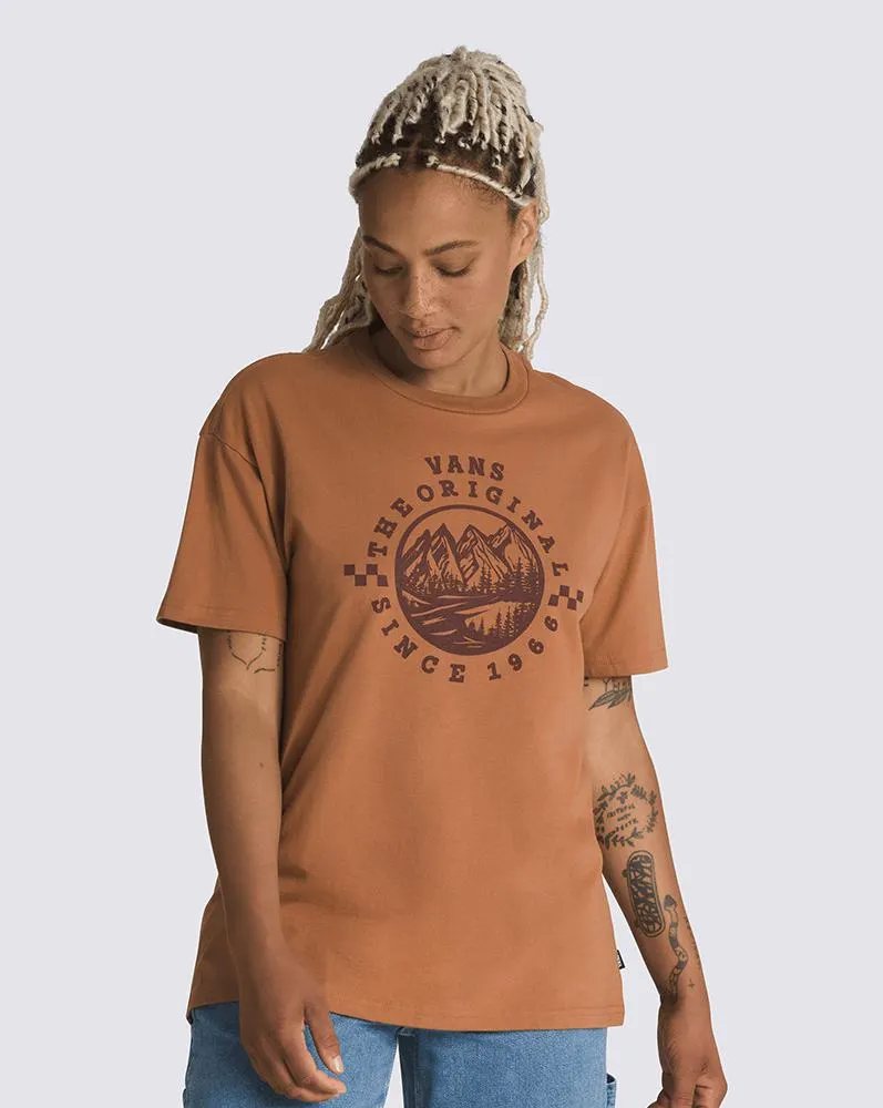Playeras Mountain Circle Oversized Café 66KY