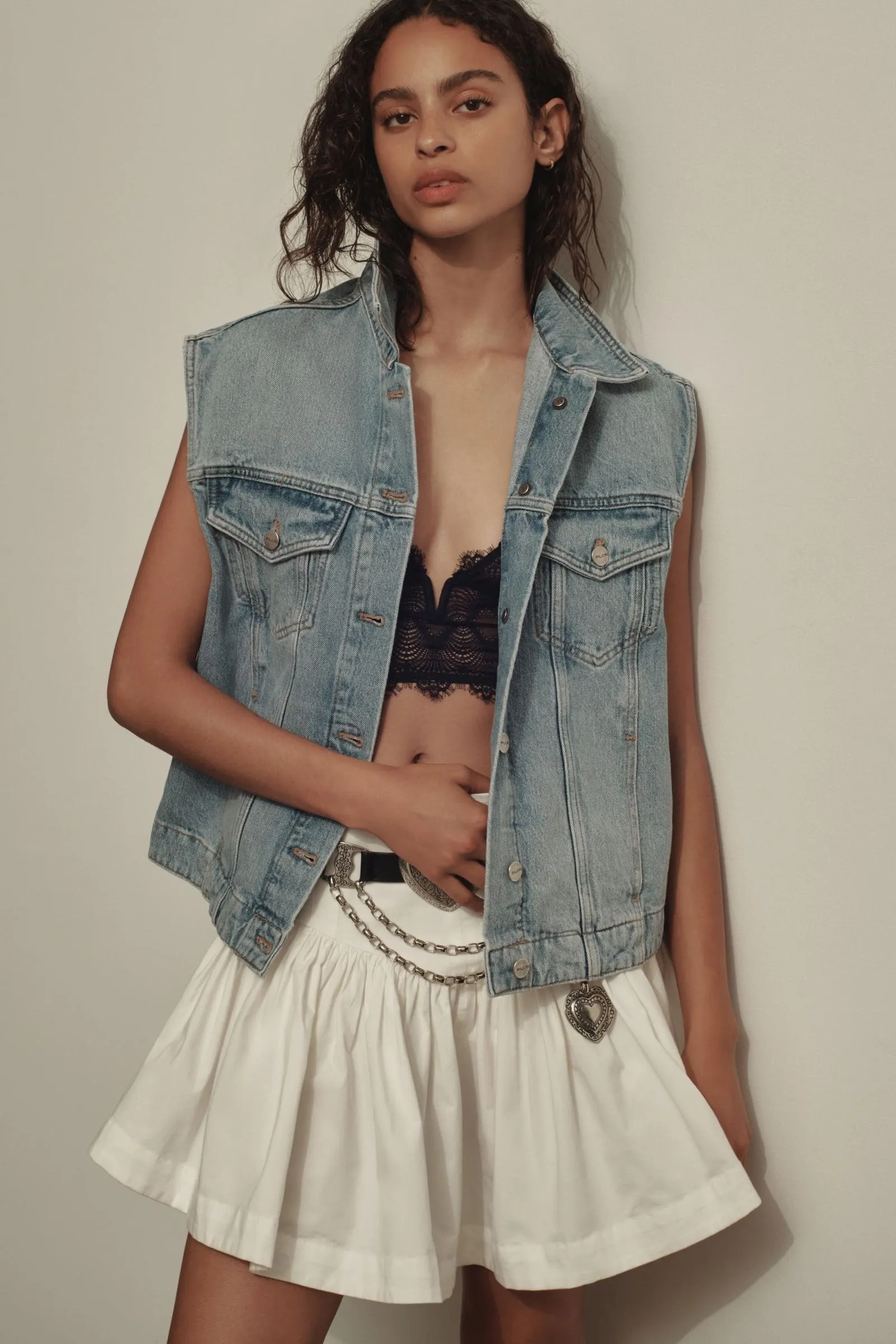 Pilcro Boyfriend Denim Vest