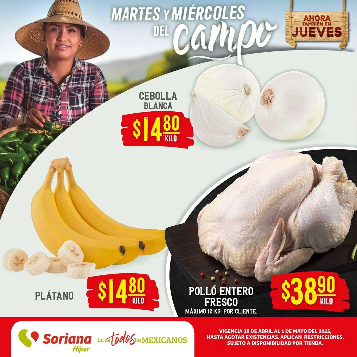 Catálogo de Soriana - Martes y Miércoles del Campo Híper Frontera Noreste Oferta actual 29 de abril al 1 de mayo 2025 - Pagina 1