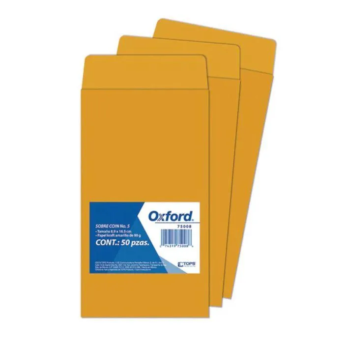 Sobre Coin Ante Oxford C/50 8.9 x 16.5 cm. 90 g.