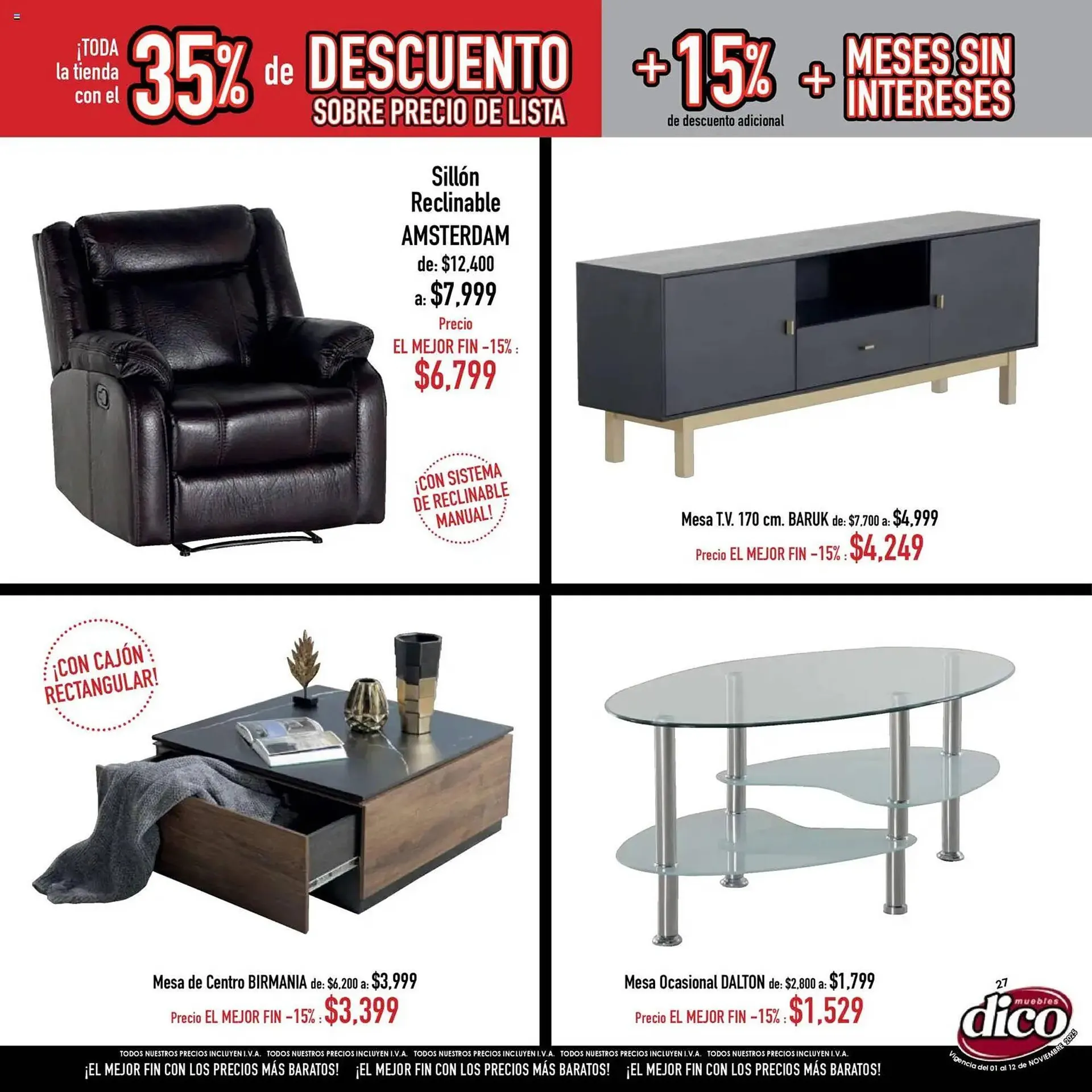 Catálogo de Catálogo Muebles Dico 1 de noviembre al 13 de noviembre 2025 - Pagina 27