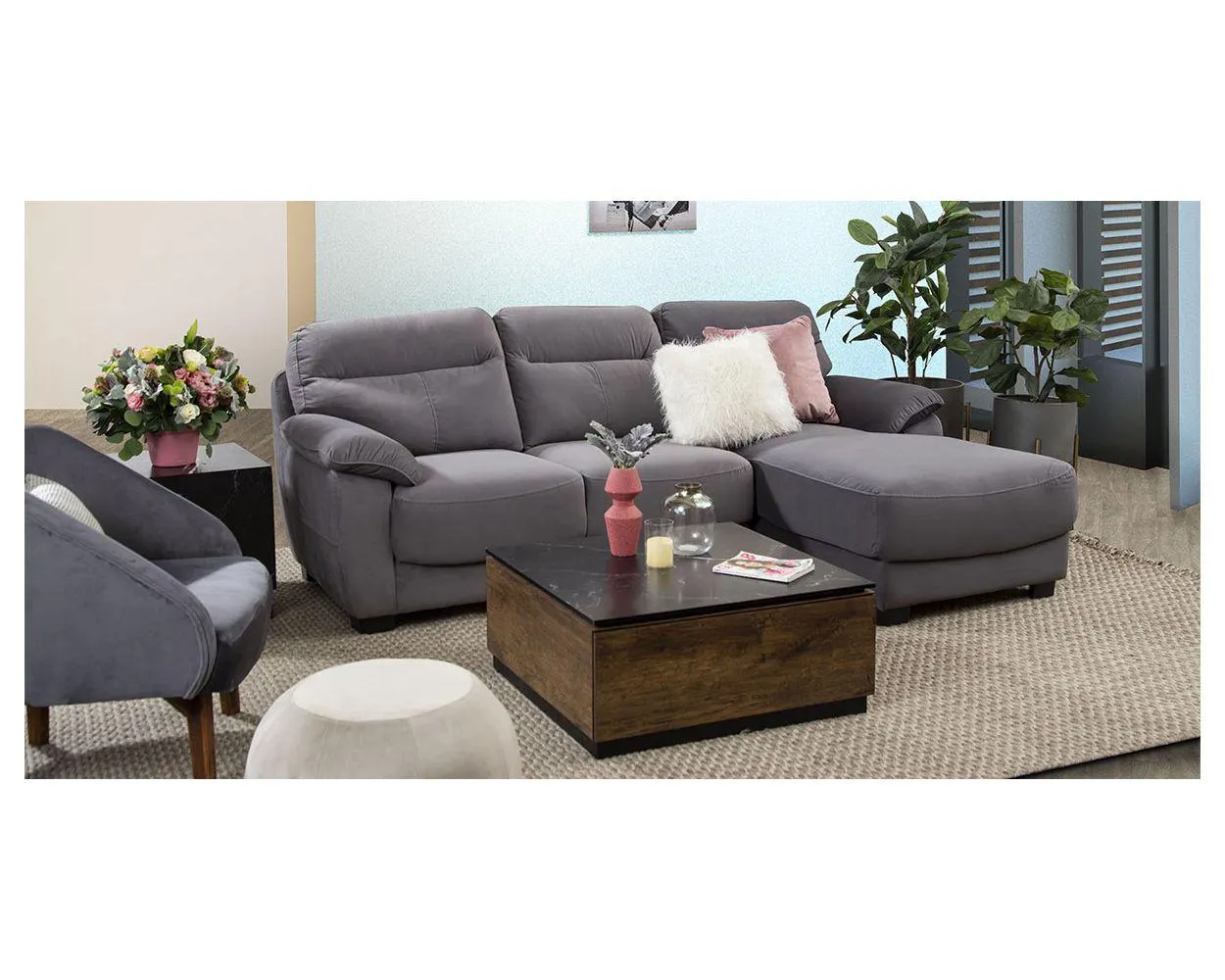 Sala Modular Derecha Tour Gris (Boal)