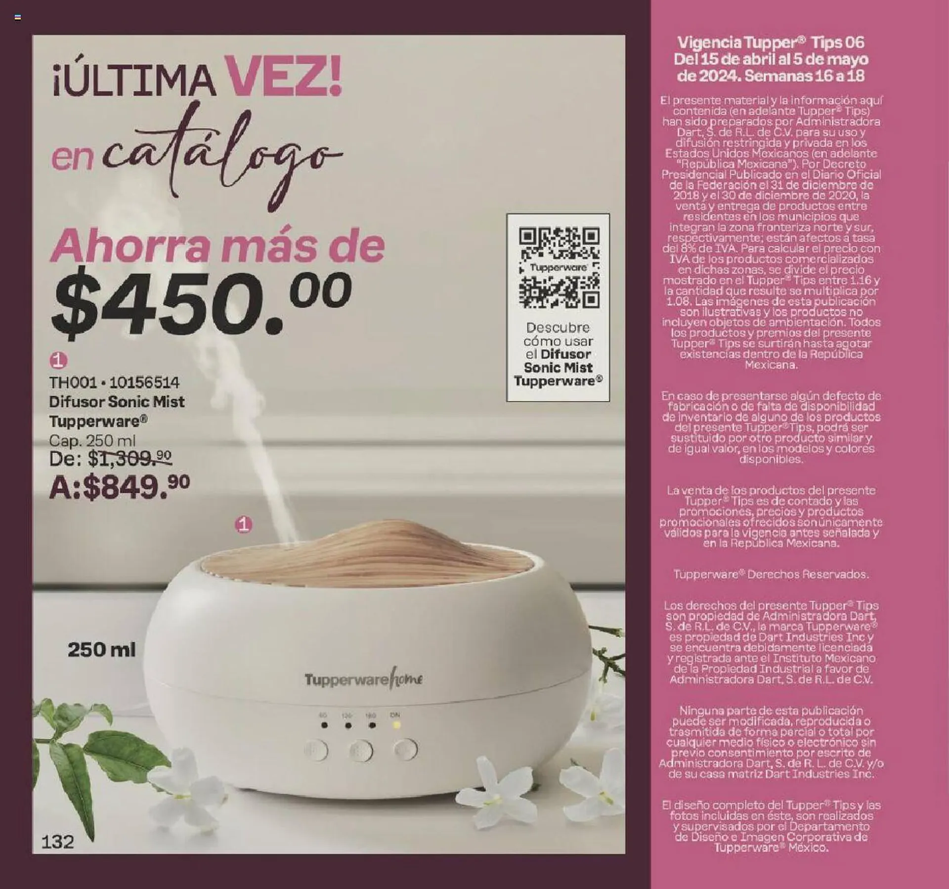 Catálogo de Catálogo Tupperware 15 de abril al 5 de mayo 2024 - Pagina 132
