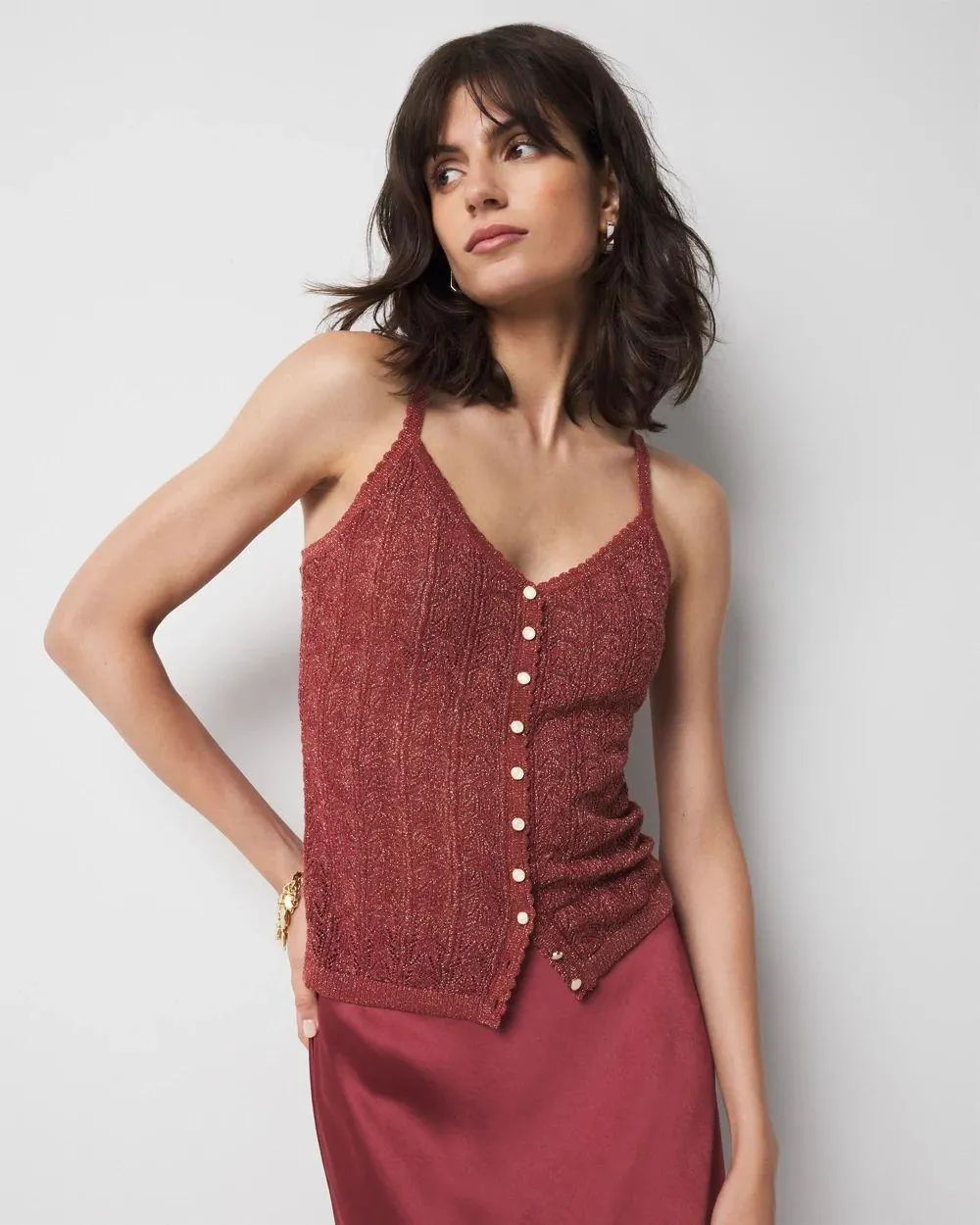 Metallic Sweater Camisole