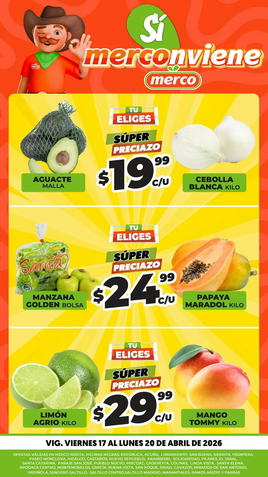Catálogo de Folleto Merco 17 de abril al 20 de abril 2026 - Pagina 1