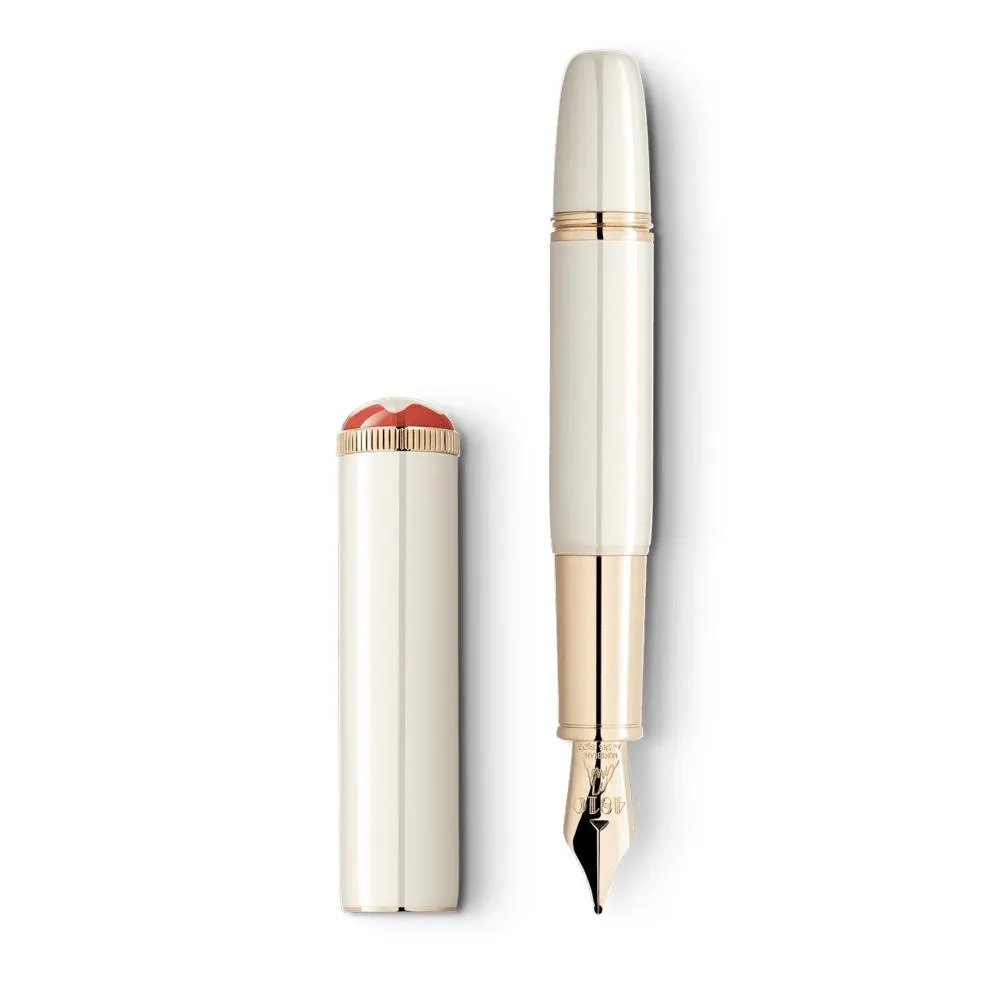 Pluma Fuente (M) marfil Montblanc Heritage Rouge et Noir "Baby" Edición Especial