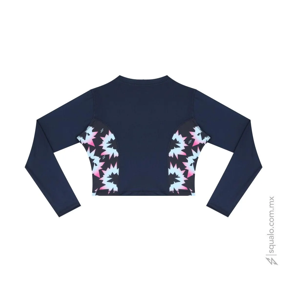 Rashguard Ombliguera Manga Larga Xerik Multicolor Azul