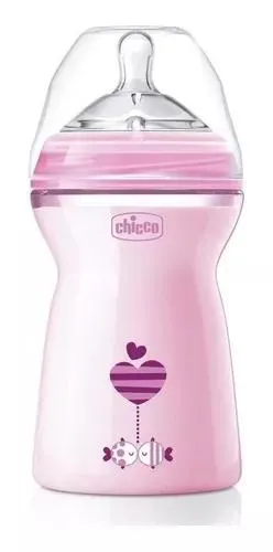 Biberon Chicco Naturalfeeling Color 6m+ 330ml/11oz Color Rosa