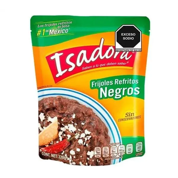 Frijoles refritos negro isadora Verde Valle 220 g