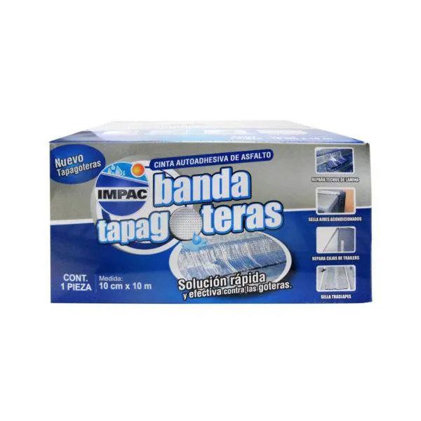 Banda Tapagoteras 10 cm x 10 mts – Impac VPXIMBTNE102