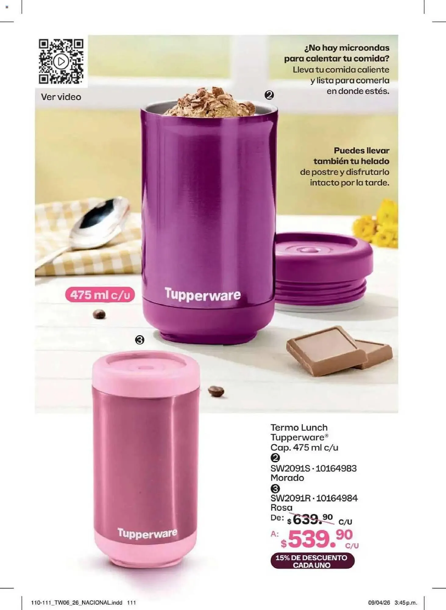 Catálogo de Catálogo Tupperware 18 de mayo al 14 de junio 2026 - Pagina 111