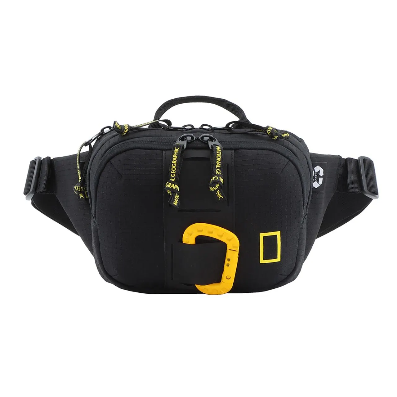 Cangurera NG EXPLORER III, 100% poliéster reciclado, 23x8.5x17cm, negro