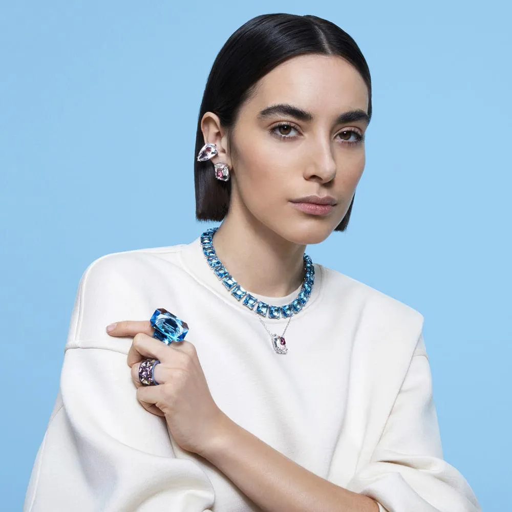 Pendientes Chroma, Rosa, Baño de rodio