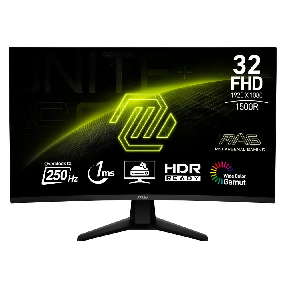 Monitor Gamer Curvo MSI MAG 32C6X LED 31.5" / 1920x1080 Full HD / 250Hz (OC) / HDMI/DisplayPort / Negro / 32C6X