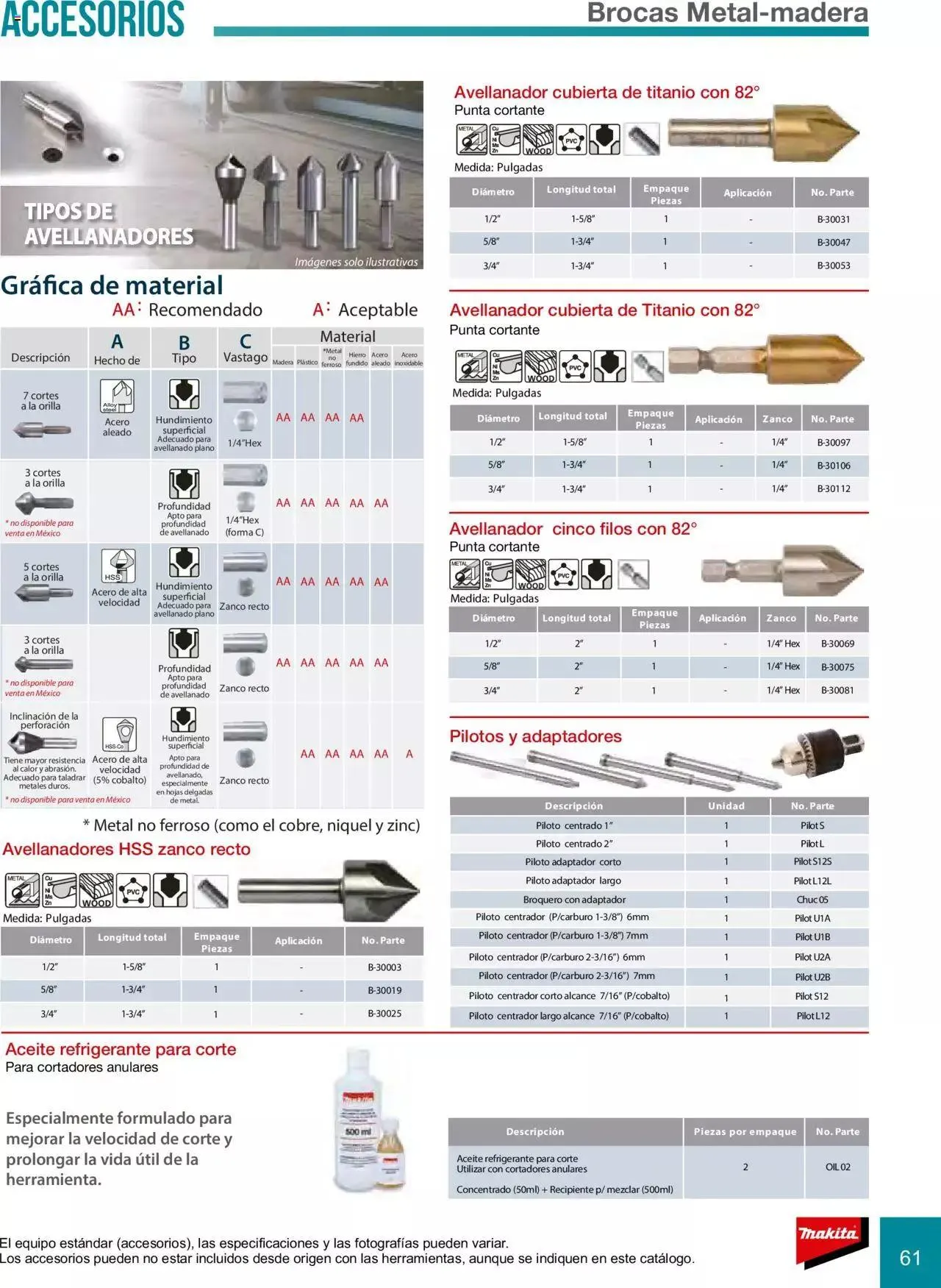 Catálogo de Makita Ofertas Accesorios 5 de septiembre al 31 de diciembre 2023 - Pagina 61