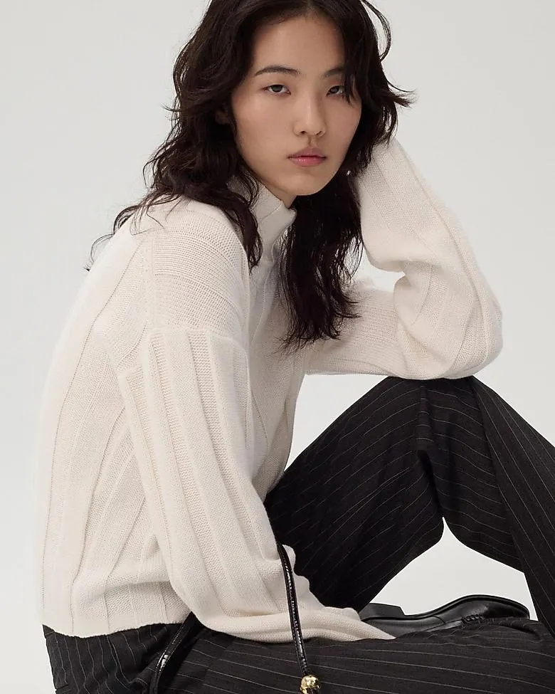 Ribbed mockneck sweater