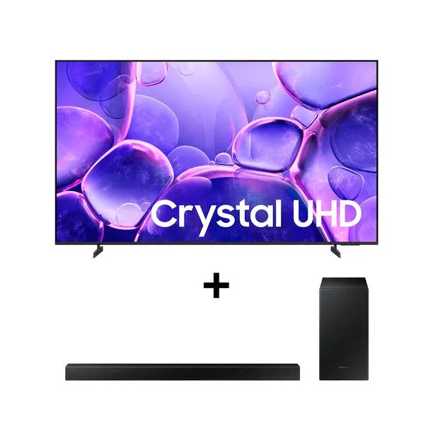 Combo Pantalla 75'' Samsung 4K U8200 (2025) + Barra de Sonido 2.1Ch T420