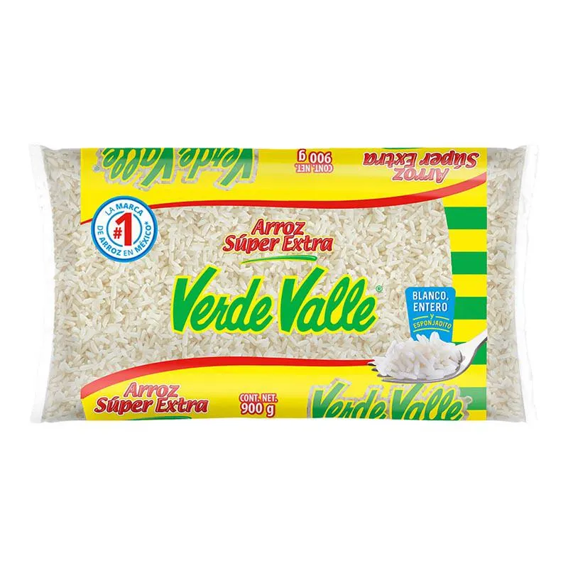 ARROZ SUPER EXTRA LARGO VERDE VALLE 900 GR.
