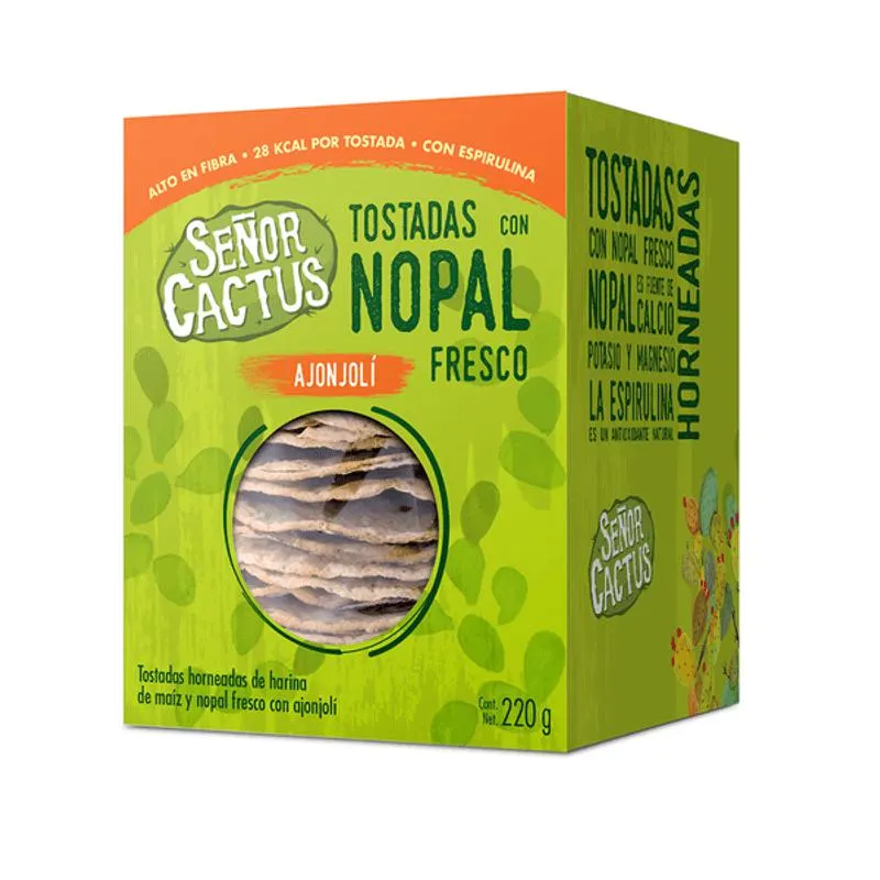 Señor Cactus Tostadas de Nopal con Ajonjoli 220 g
