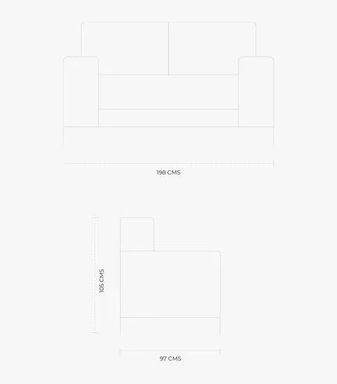 Love Seat Rick De Tela Color Beige