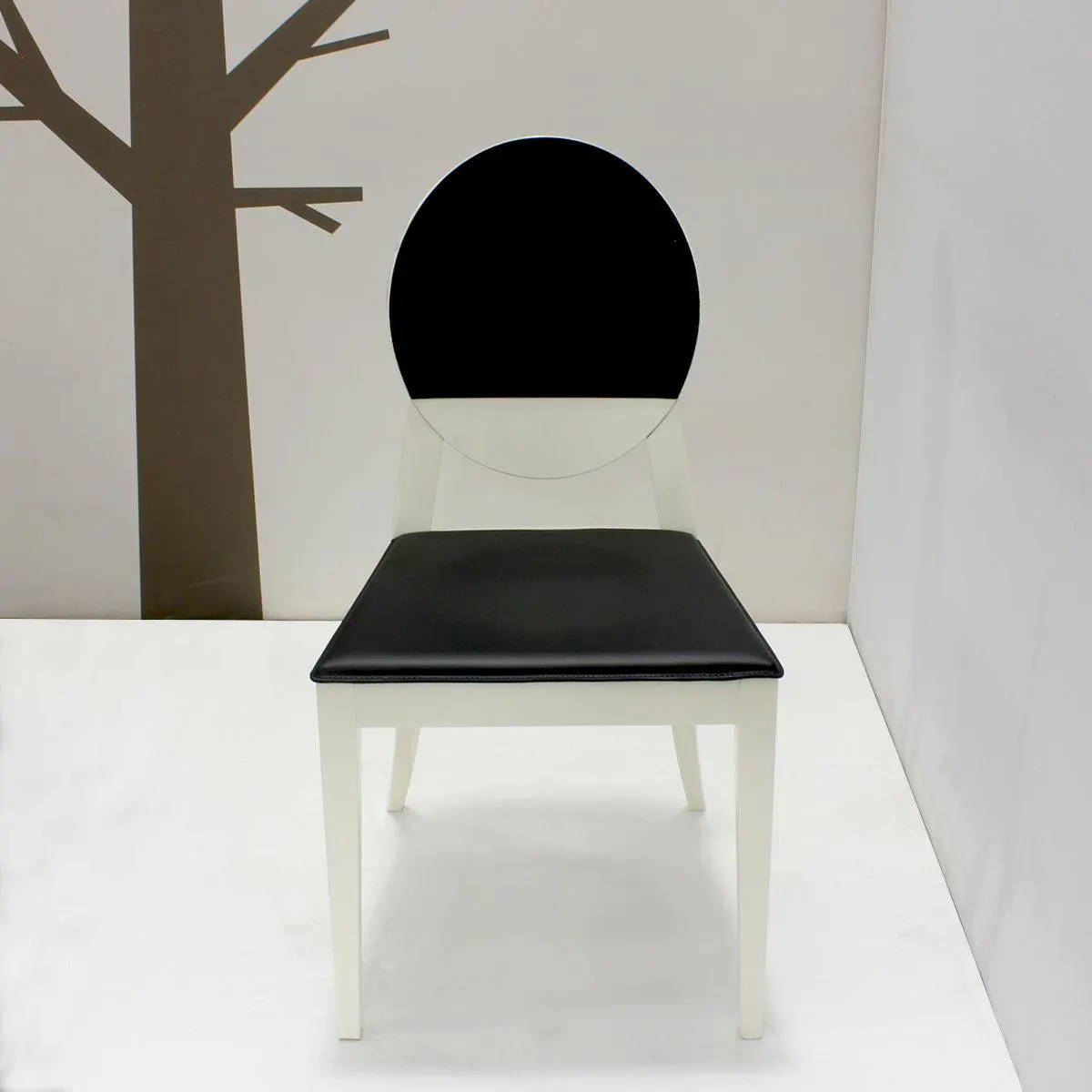 set de 4 sillas deja vu cuero negro