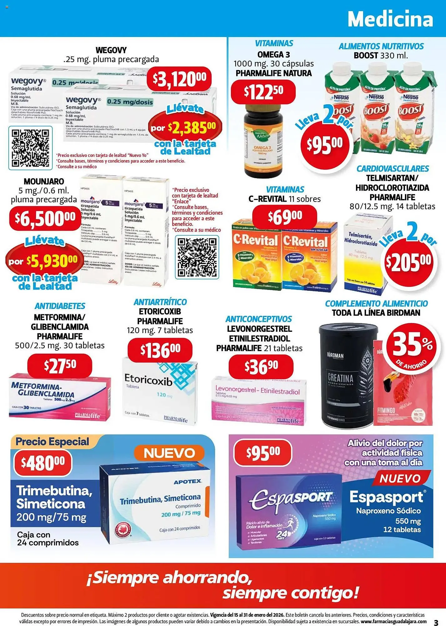 Catálogo de Folleto Farmacias Guadalajara 15 de enero al 31 de enero 2026 - Pagina 3