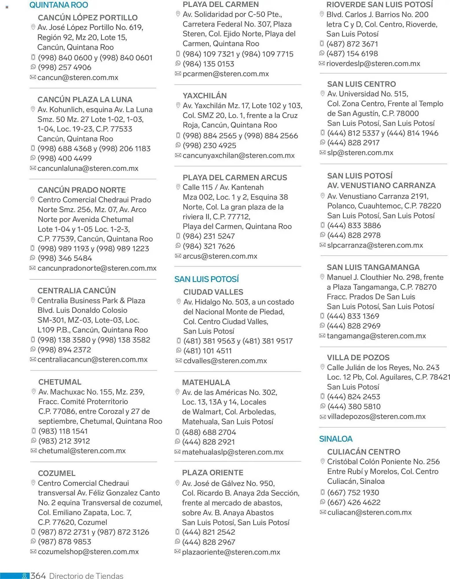 Catálogo de Catálogo Steren 1 de enero al 1 de enero 2027 - Pagina 376