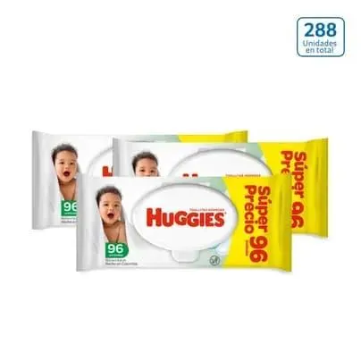Toallitas Huggies Limpieza Efectiva x 288Unds