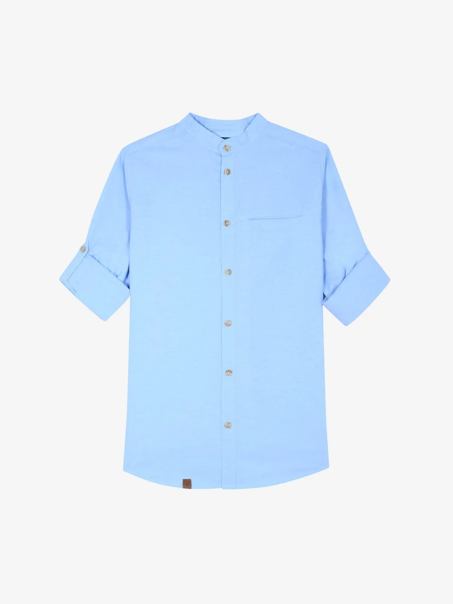 Camisa de Vestir Cuello Mao