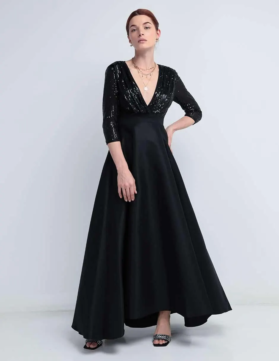 Vestido maxi de fiesta Ema Valdemossa escote V