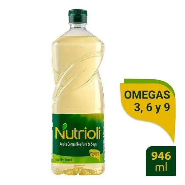 Aceite Nutrioli puro de soya 946 ml