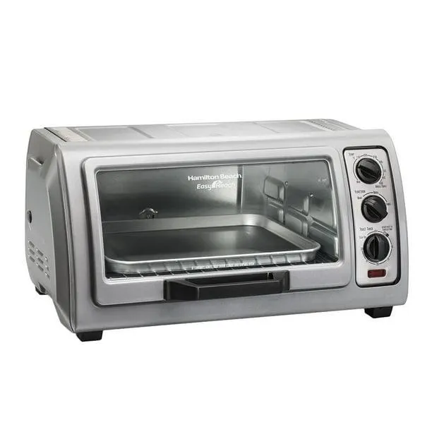 Horno Eléctrico Hamilton Beach 6 Rebanadas Plata