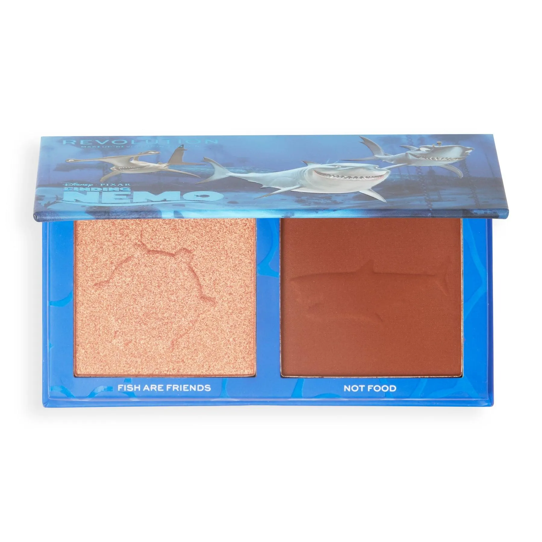 DISNEY PIXAR’S FINDING NEMO AND REVOLUTION FISH ARE FRIENDS BRONZER AND HIGHLIGHTER PALETTE