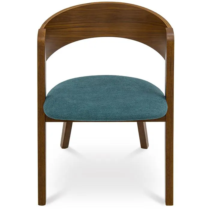 Silla Tela Turquesa/nogal Ebi