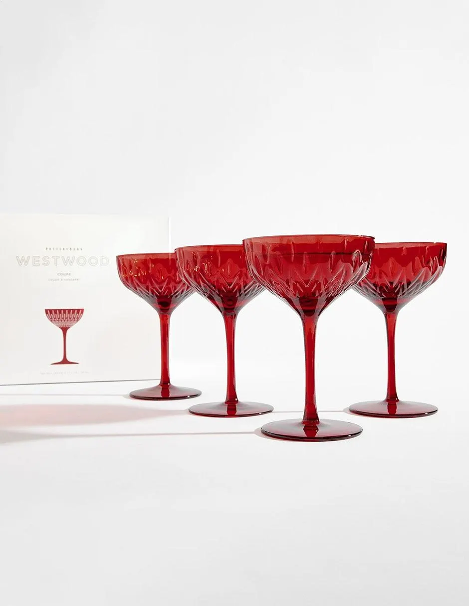 Set de copas para agua Westwood de vidrio 4 piezas