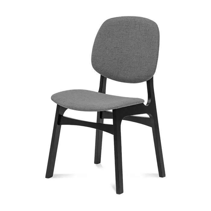 Silla Tela Gris Claro/negro Kili