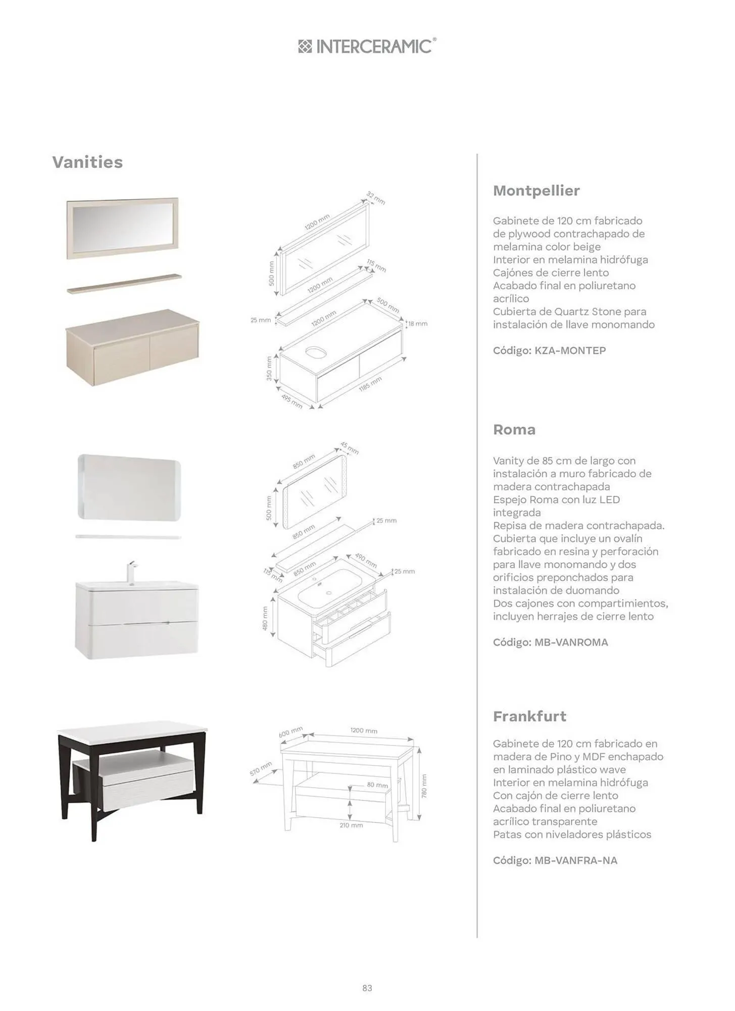 Catálogo de Catálogo Interceramic 3 de octubre al 3 de octubre 2026 - Pagina 83