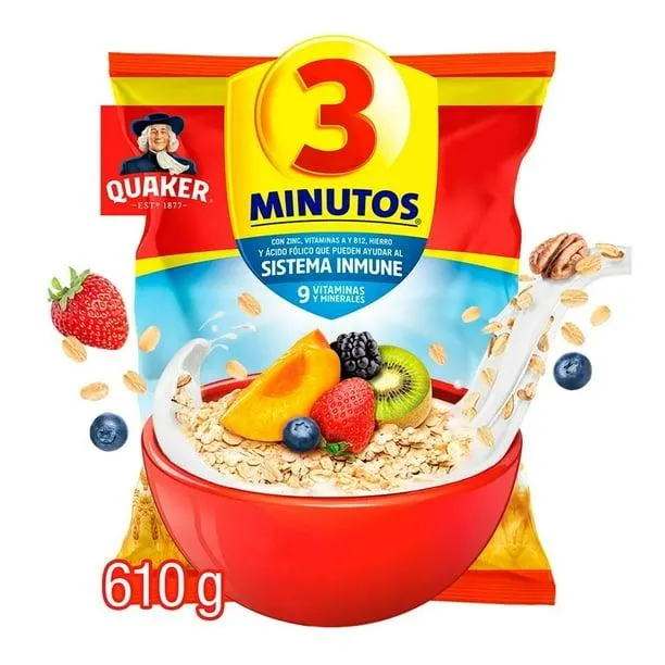 Avena Quaker 3 Minutos 610 g