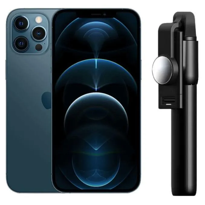 iPhone 12 Pro Reacondicionado 128gb Azul + Bastón Bluetooth