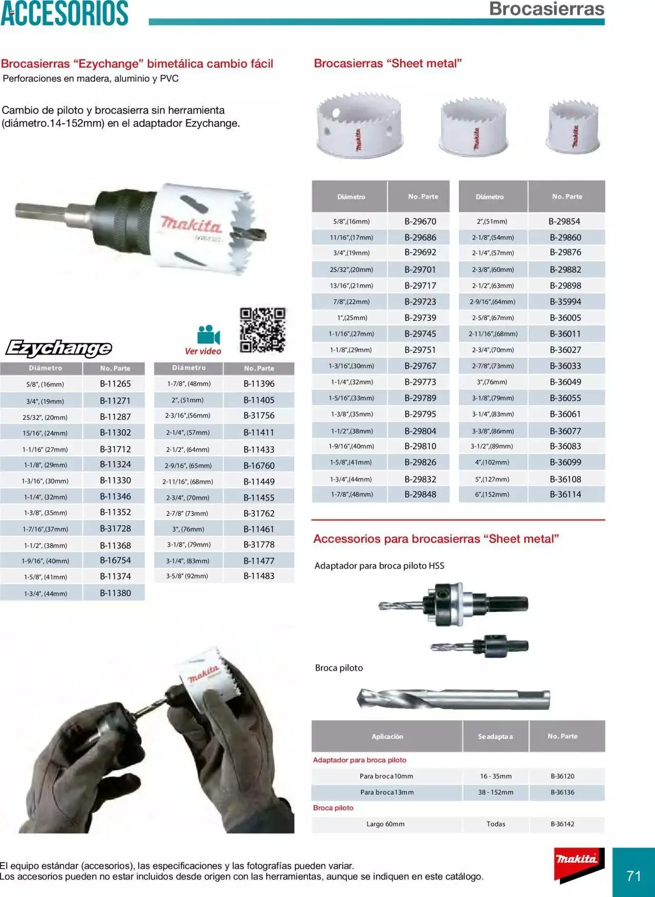 Catálogo de Makita Ofertas Accesorios 5 de septiembre al 31 de diciembre 2023 - Pagina 71