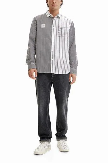 Camisa media naranja rayas