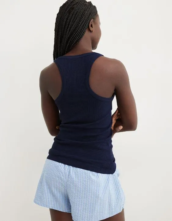 Camiseta sin mangas con cuello henley No BS Aerie