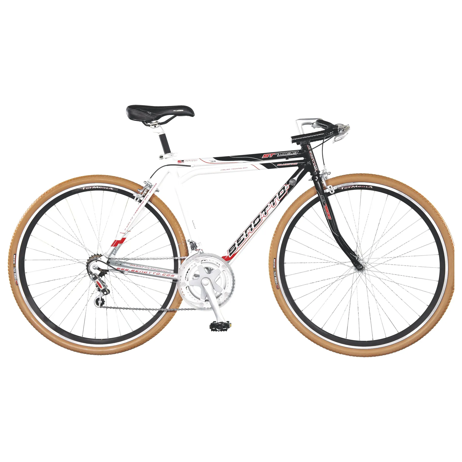 Bicicleta BENOTTO Turismo ST-7500 R28 12V. Hombre Frenos Horquilla, Aluminio Plata/Blanco/Negro Talla:UN