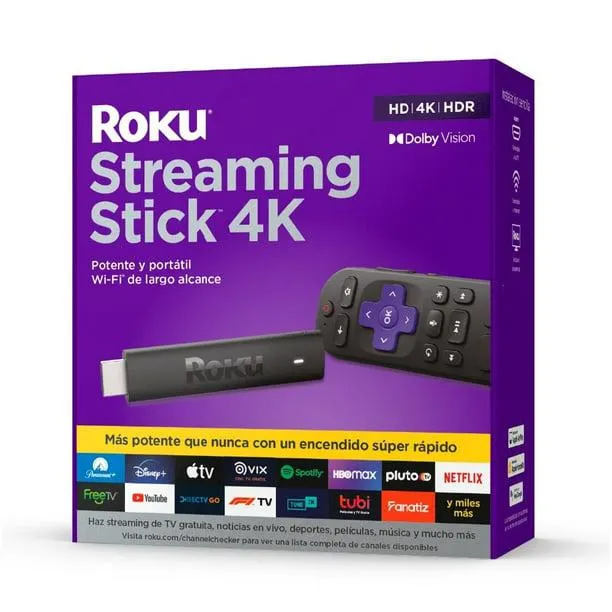 Reproductor de Streaming Roku Stick 4K ROK3820MX