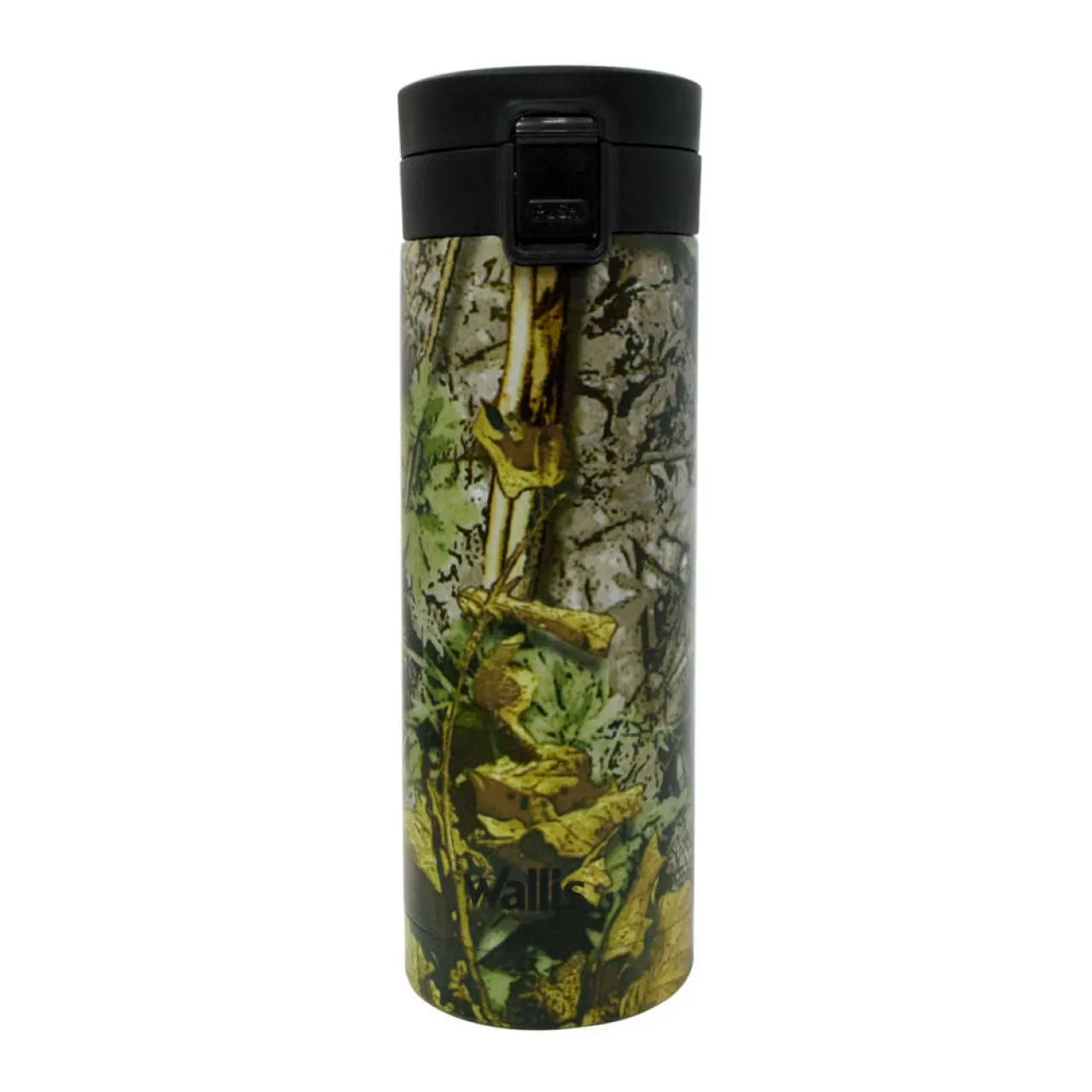 Termo acero inox, 500 ml, camuflaje con negro